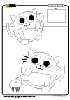 Coloring Page Cat Muffins