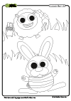 Coloring Page Easter Sheep