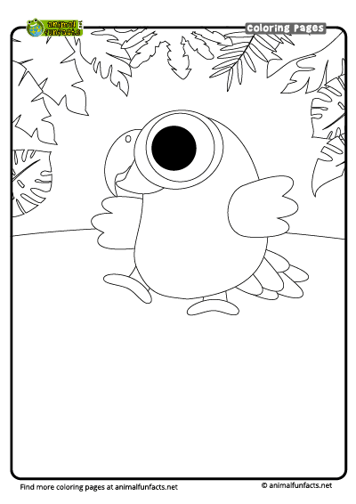 Coloring Page Parrot